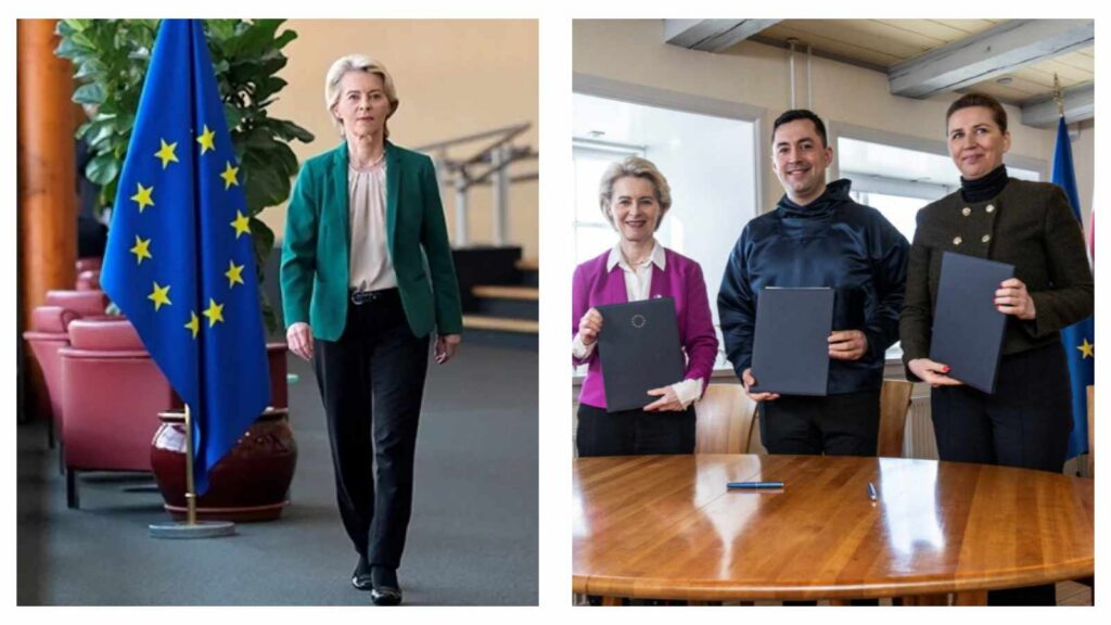 Ursula von der Leyen signs declaration with Greenland
