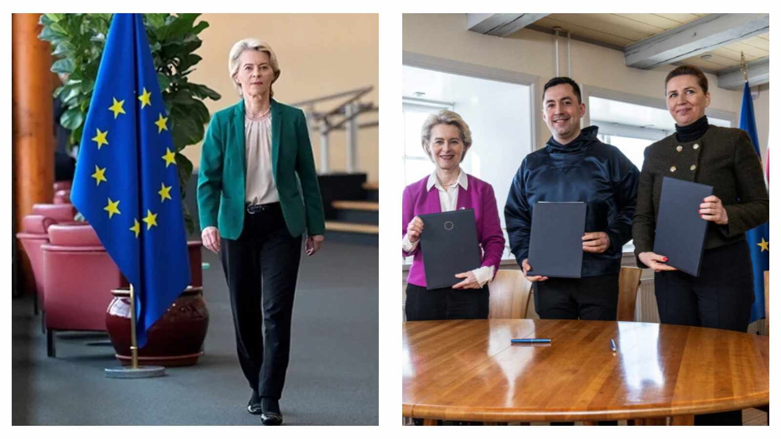 Ursula von der Leyen signs declaration with Greenland