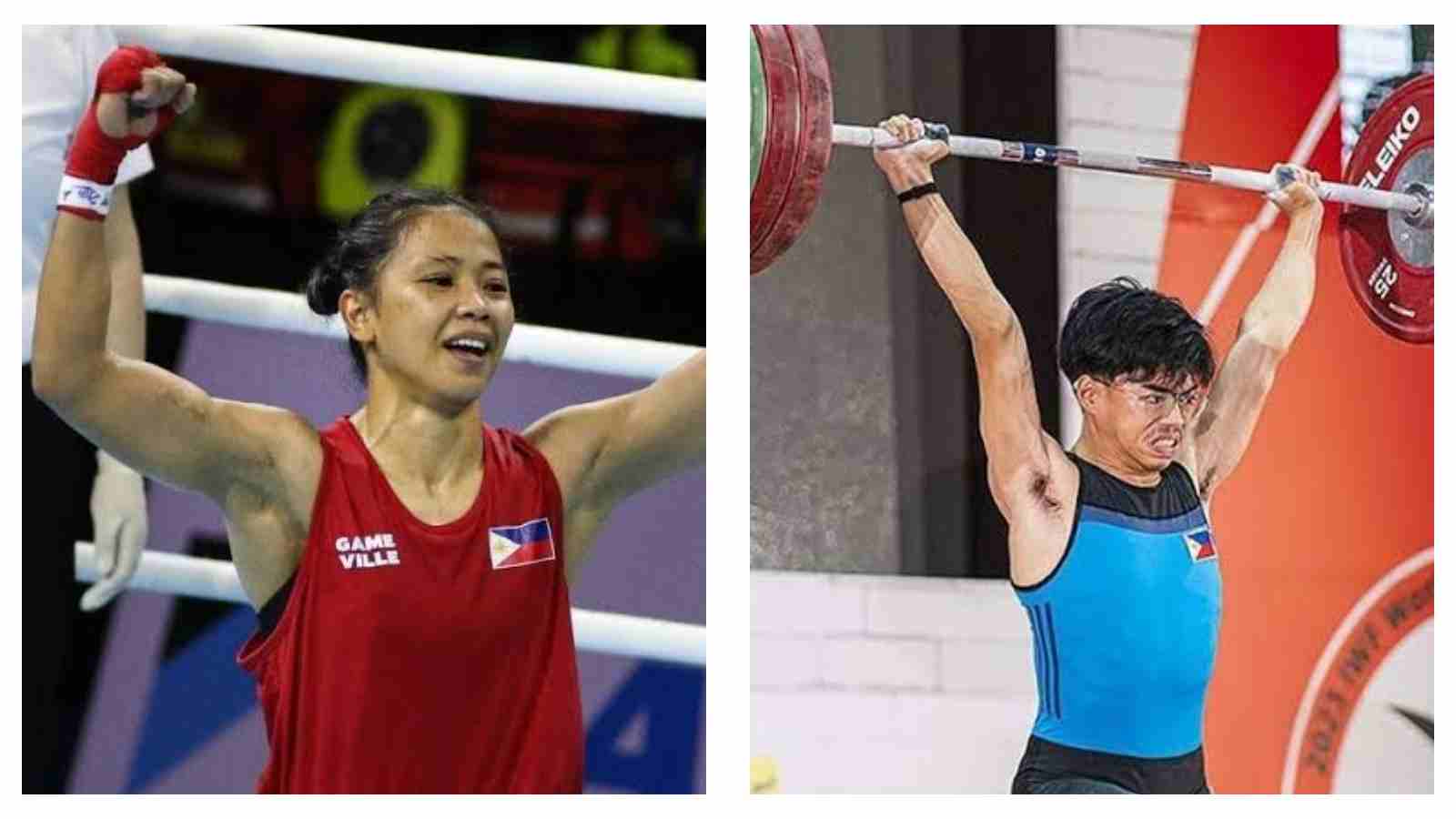 Weightlifter Albert Ian Delos Santos and boxer Aira Villegas