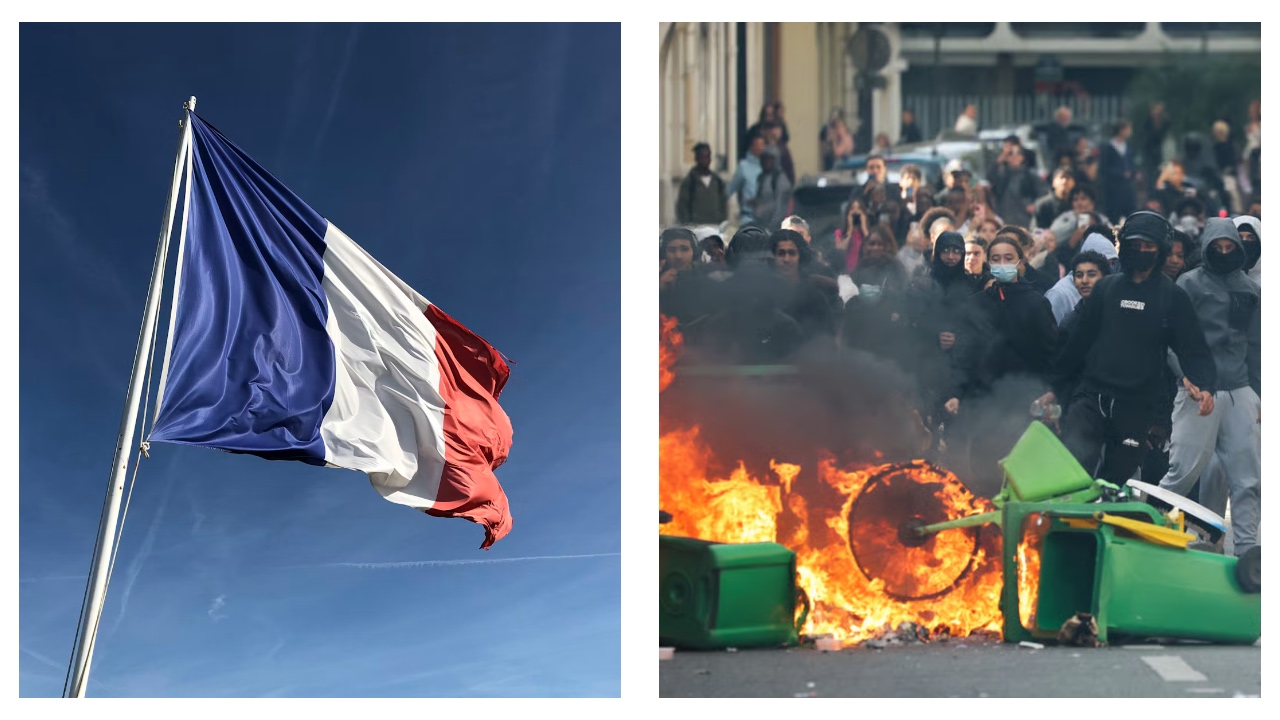 France student protest support
