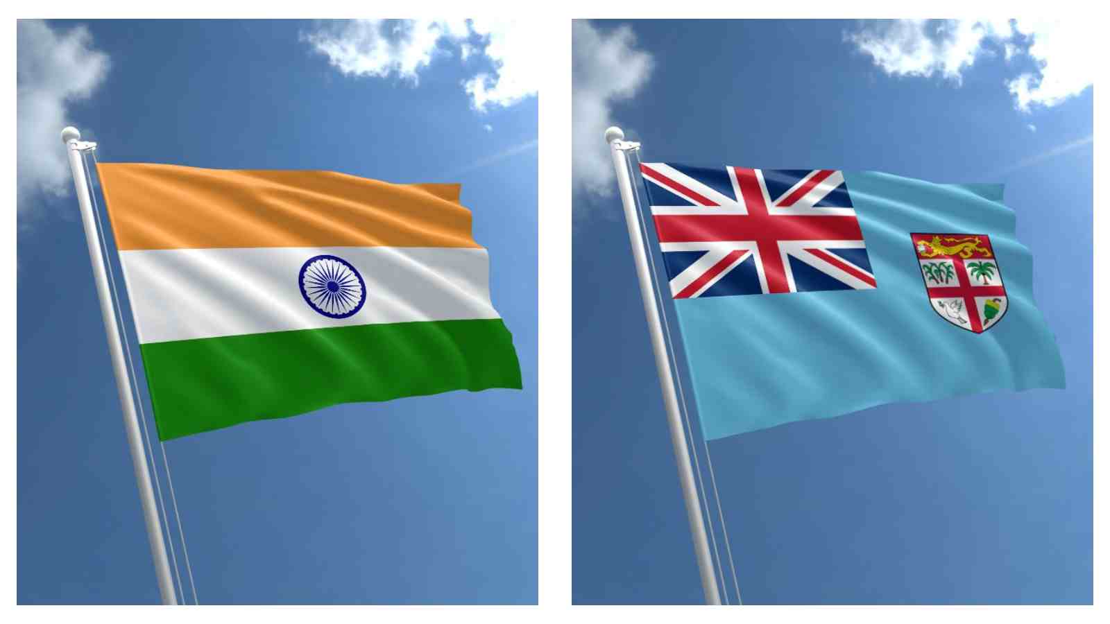 India flag and Fiji flag