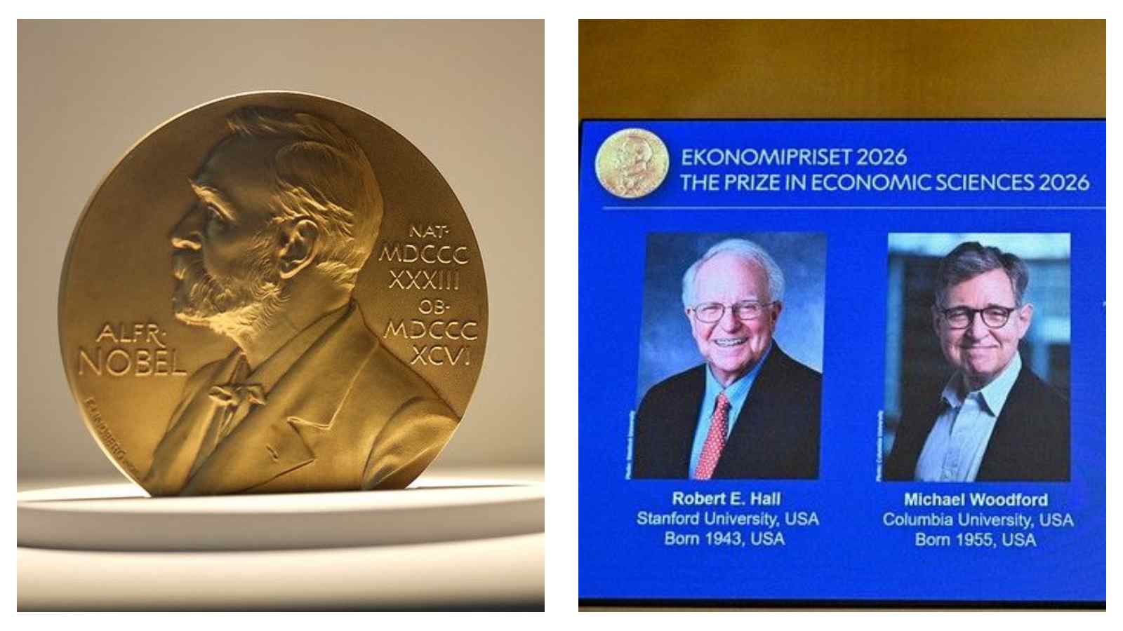 Nobel Prize medal and Economics Nobel winners