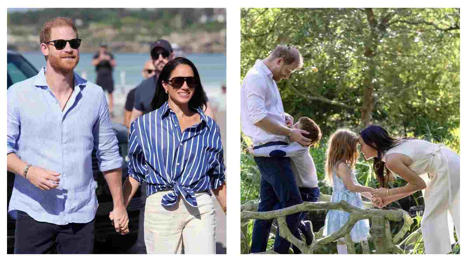 Prince Harry appeared ‘very protective’ of Meghan Markle during their first engagement back in the UK, with his reassuring gestures suggesting he wanted to make sure his wife felt comfortable and supported, a body language expert has claimed.